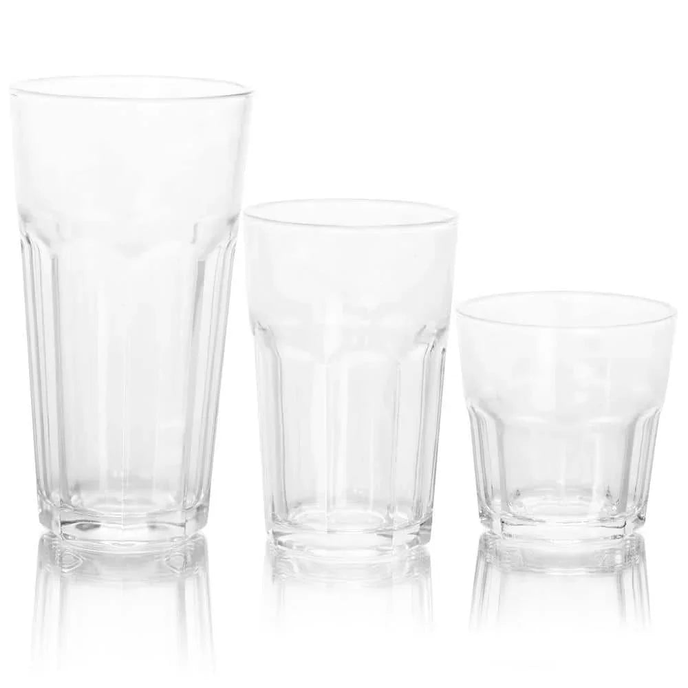 Set of 18 3-Different Sizes Glassware Set