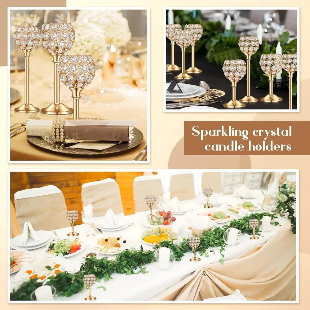 18 Piece Crystal Candle Holder