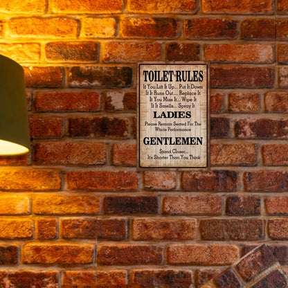 Vintage Toilet Rules Tin Signs