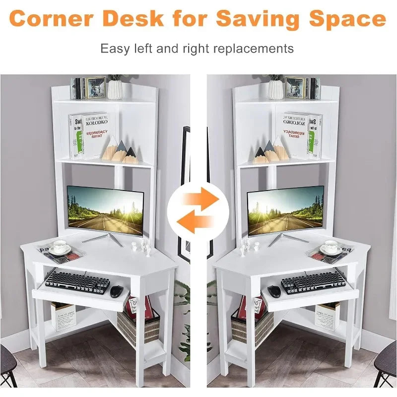 Corner Desk with Hutch