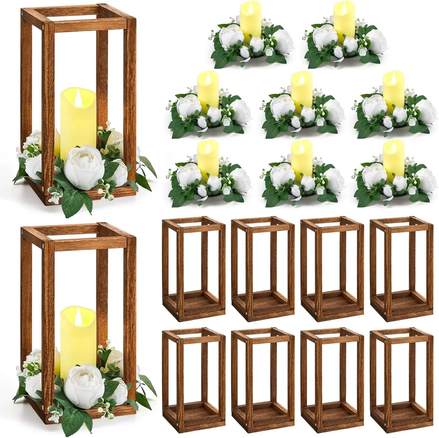 30 Pcs  Wooden Candle Holders