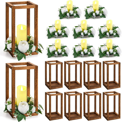 30 Pcs  Wooden Candle Holders