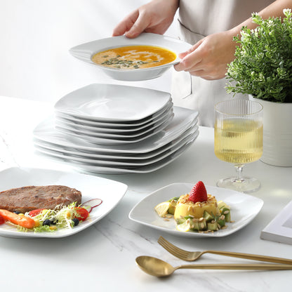 Classic 18-Piece  Porcelain Dinnerware Set