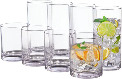 Clear Plastic Reusable Drinking Glasses