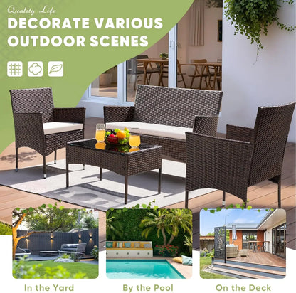 Wicker Patio Furniture Set