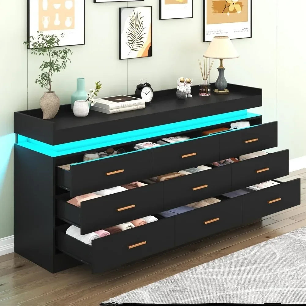 Modern Dresser  with LED Light