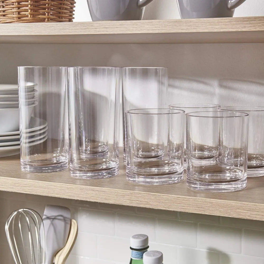 Clear Plastic Reusable Drinking Glasses