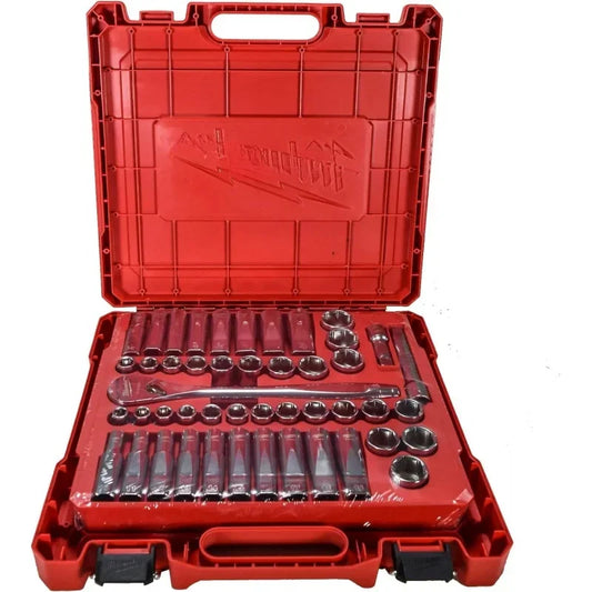 47-Piece 1/2 in. Drive Metric and SAE Ratchet and Socket Set