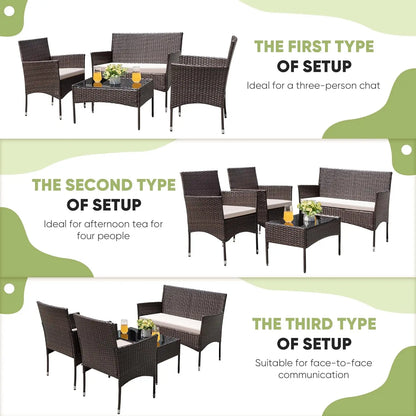 Wicker Patio Furniture Set