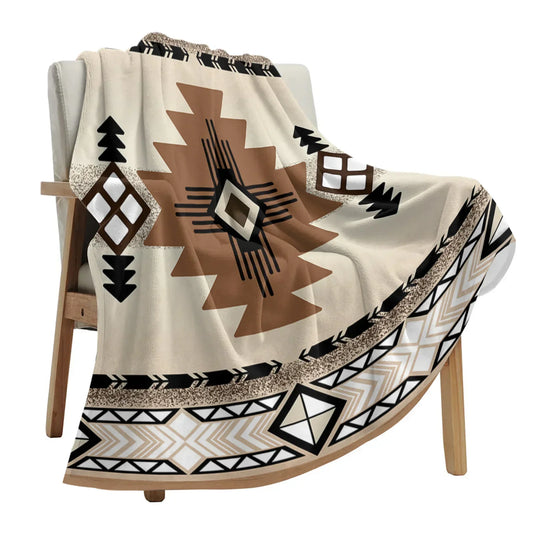 Indian Geometry Graphics Throw Blanket