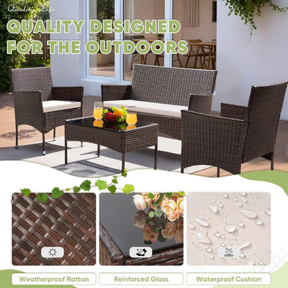 Wicker Patio Furniture Set