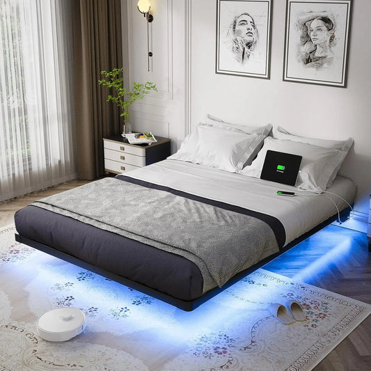 Floating Lighted Bed Frame