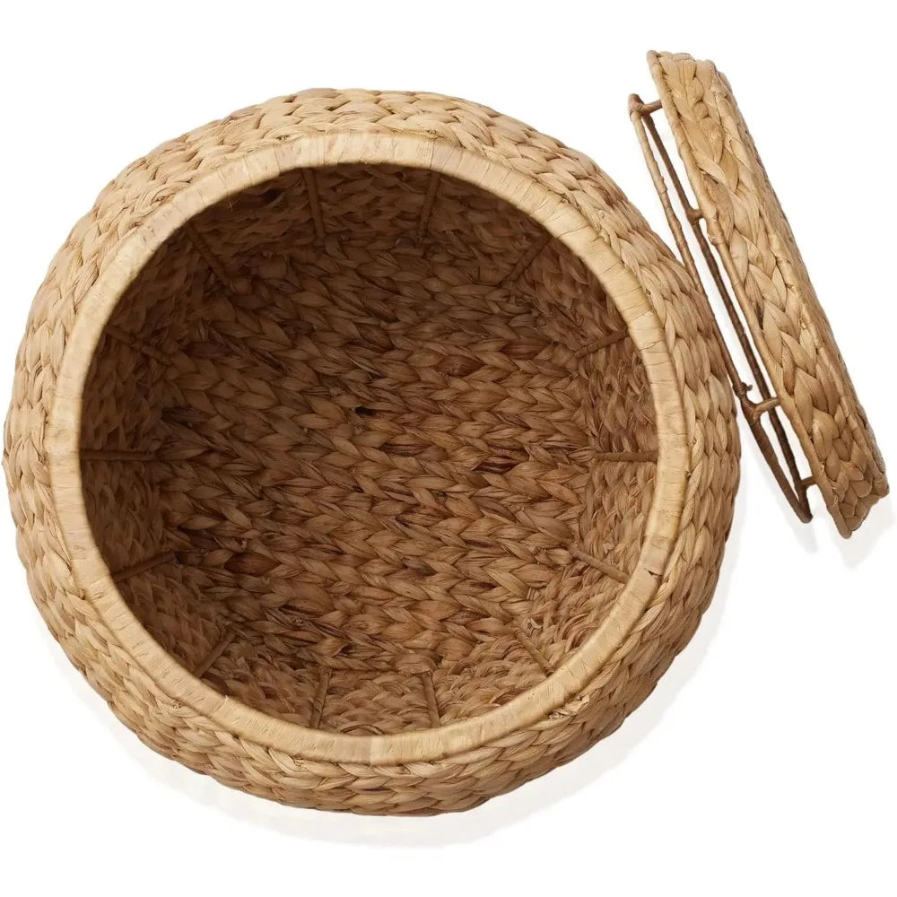 Handwoven Storage Basket with Lid