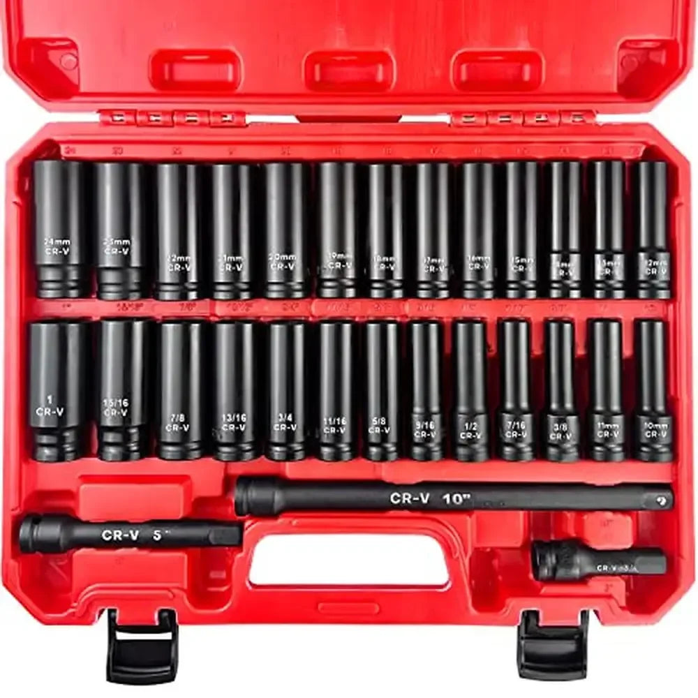 29pc.1/2" Drive Deep Impact Socket Set