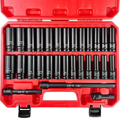 29pc.1/2" Drive Deep Impact Socket Set