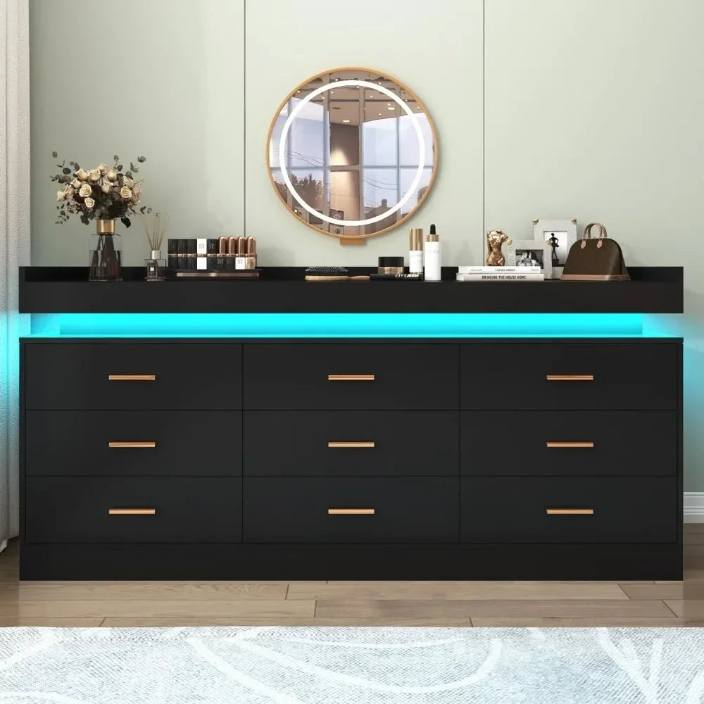 Modern Dresser  with LED Light