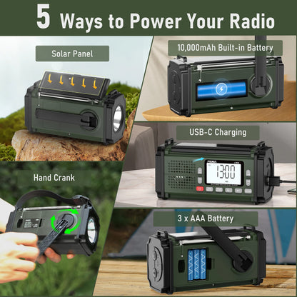 AM/FM Emergency Radio, Flashlight