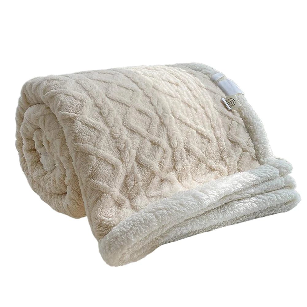 Comfortable Lamb Fleece Throw Blanket