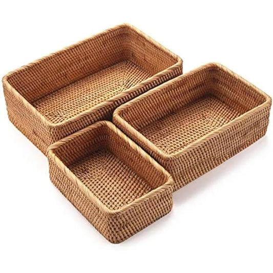 Natural Rattan Storage Baskets