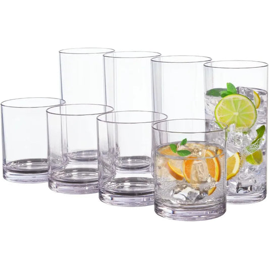 Clear Plastic Reusable Drinking Glasses