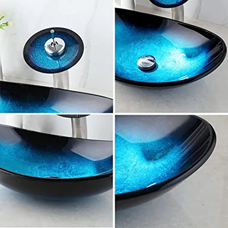 Tempered Glass Bathroom Sink