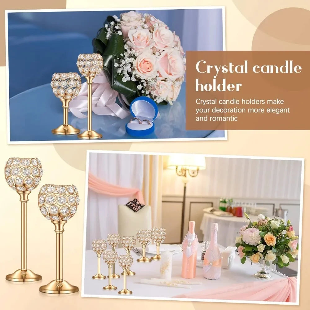 18 Piece Crystal Candle Holder