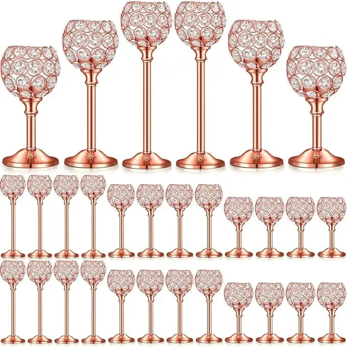 18 Piece Crystal Candle Holder