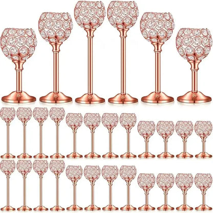 18 Piece Crystal Candle Holder