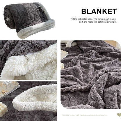 Comfortable Lamb Fleece Throw Blanket