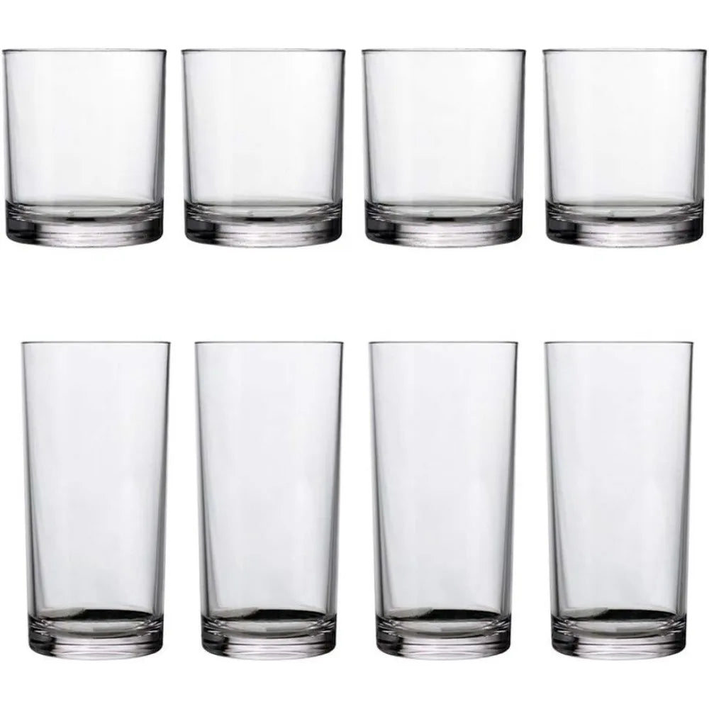 Clear Plastic Reusable Drinking Glasses