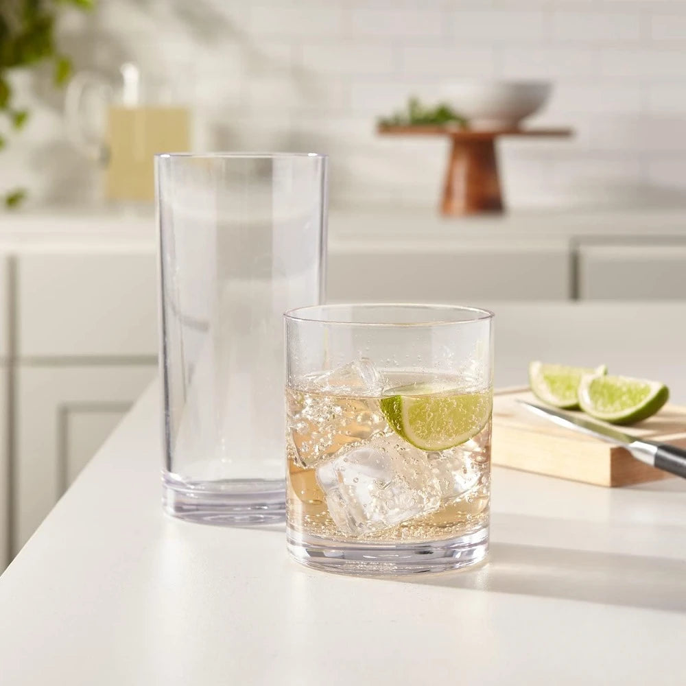 Clear Plastic Reusable Drinking Glasses