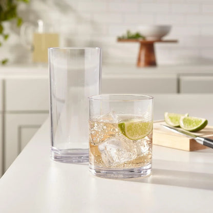 Clear Plastic Reusable Drinking Glasses