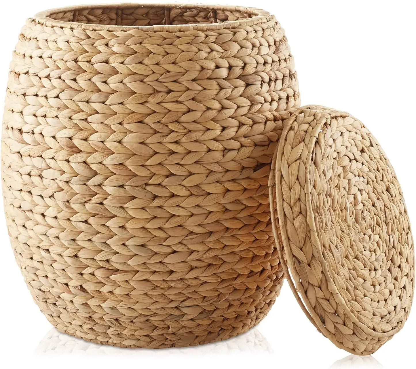 Handwoven Storage Basket with Lid