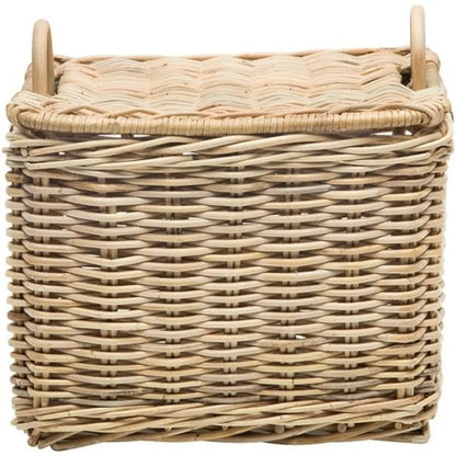 Rattan Rectangular Storage Basket and Table Set