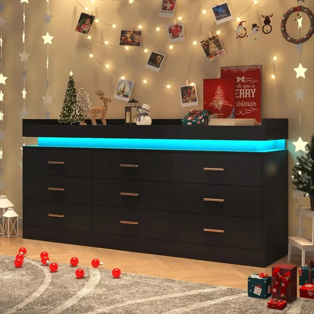 Modern Dresser  with LED Light