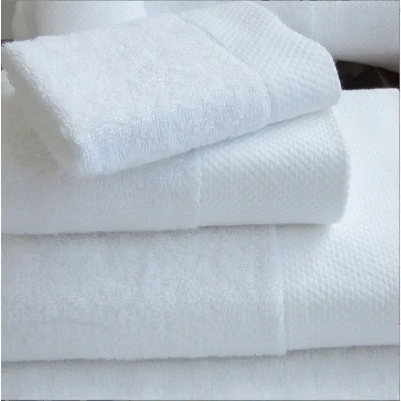 Embroidered Crown White Bath Towel