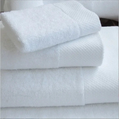 Embroidered Crown White Bath Towel