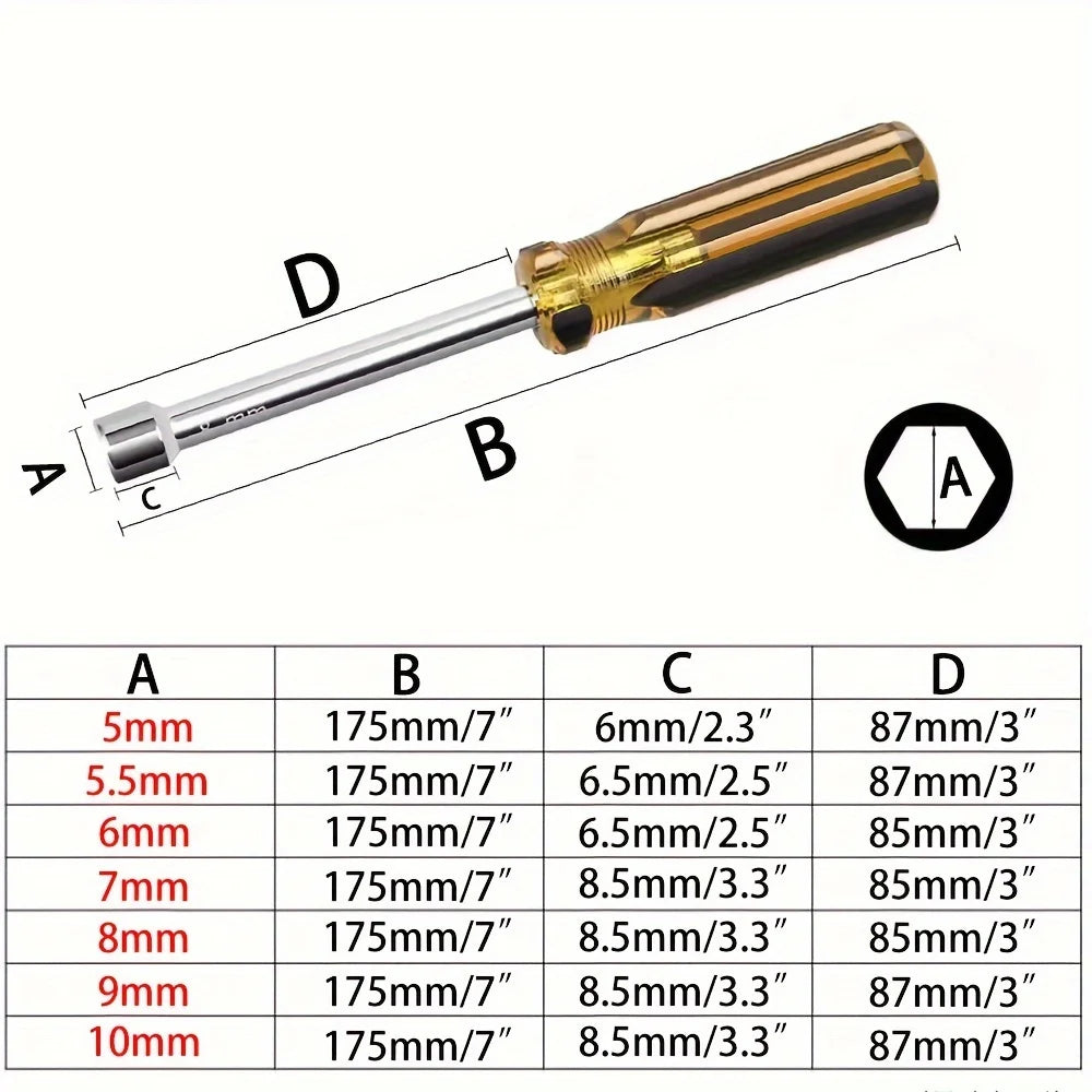 7-Piece Hex Nut-Driver Set