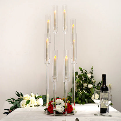 4 Sets 8 Arms Arcylic Candelabra Candle Holder