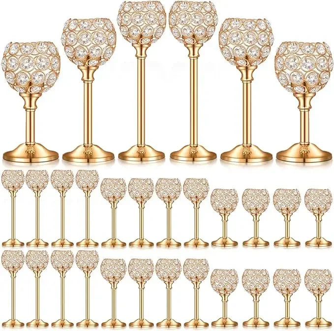 18 Piece Crystal Candle Holder