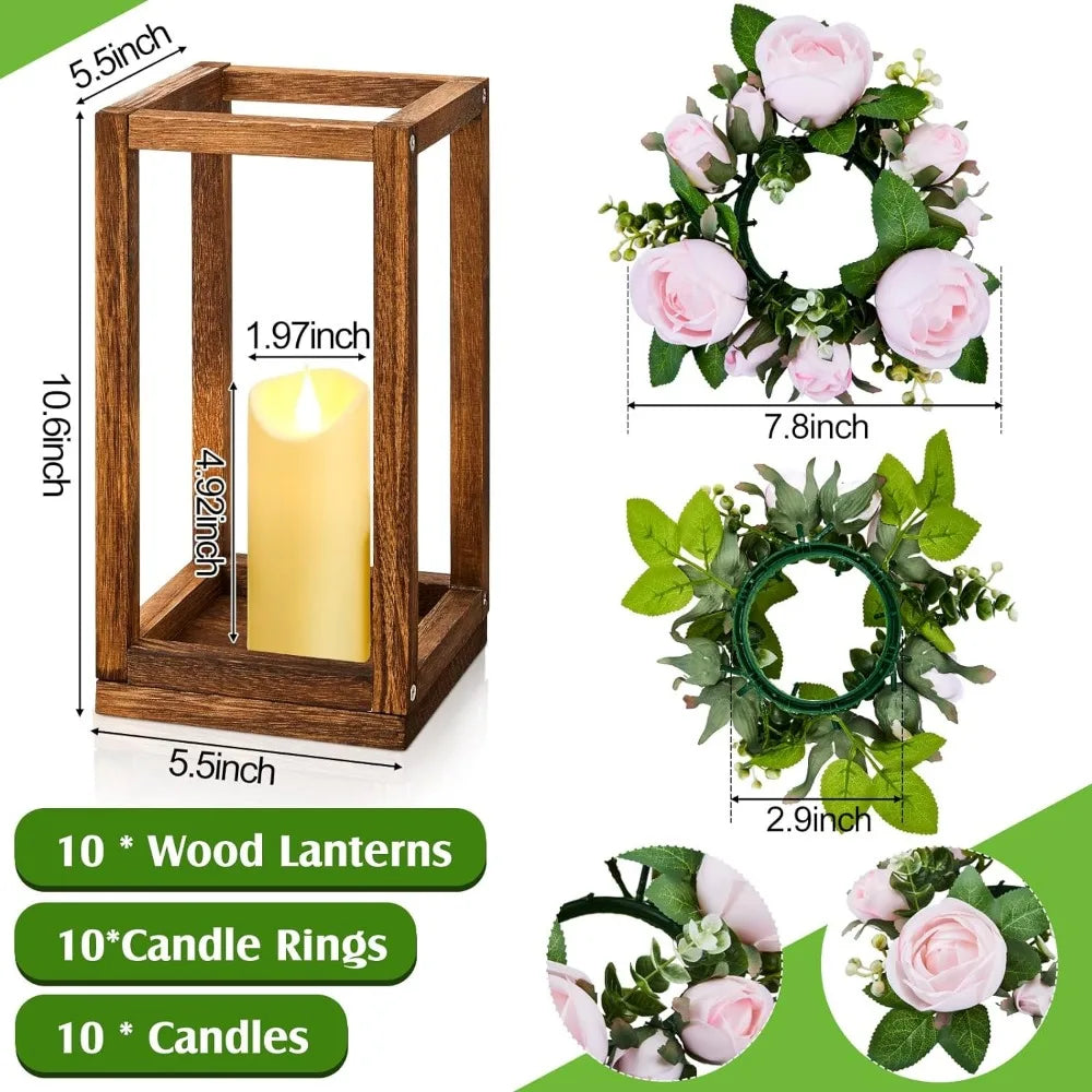 30 Pcs  Wooden Candle Holders