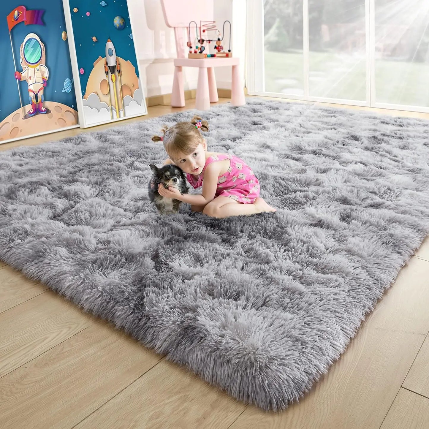 Fluffy, Fuzzy Area Rug