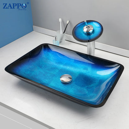 Tempered Glass Bathroom Sink