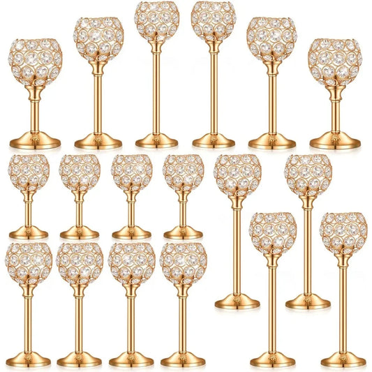 18 Piece Crystal Candle Holder